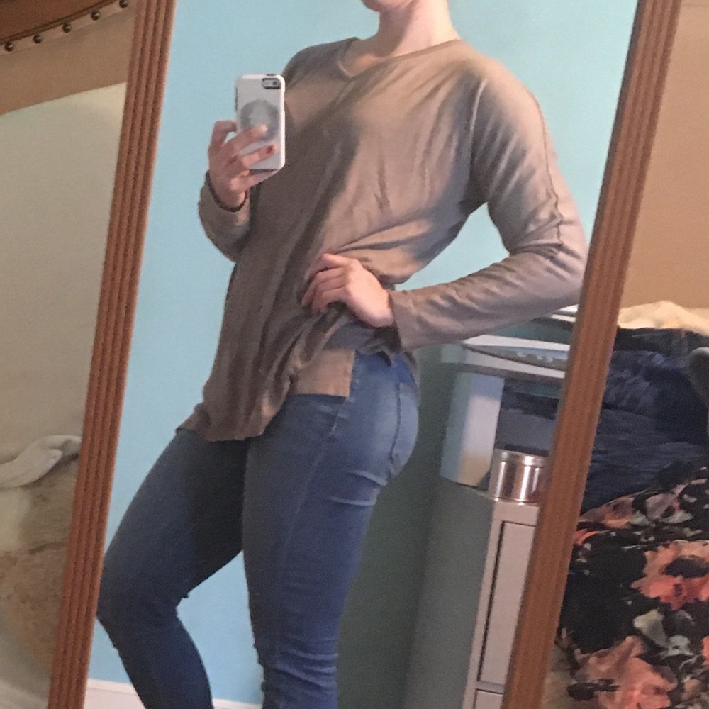 Tan Sweater, Lands End